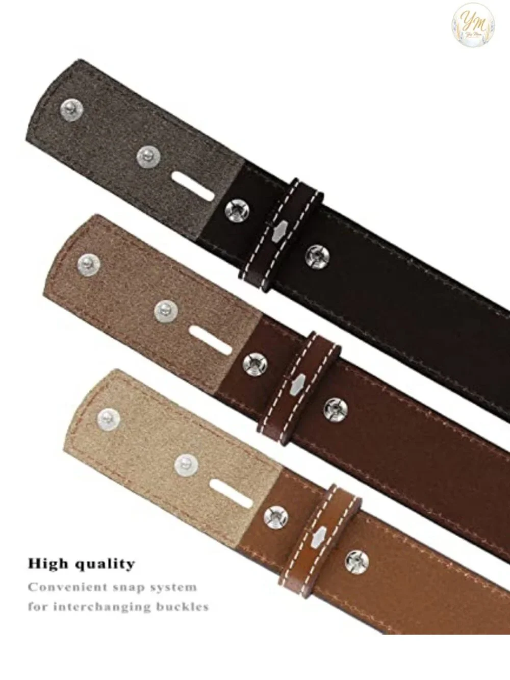 Full Grain Leather Western Tooled Belt Strap 1.5